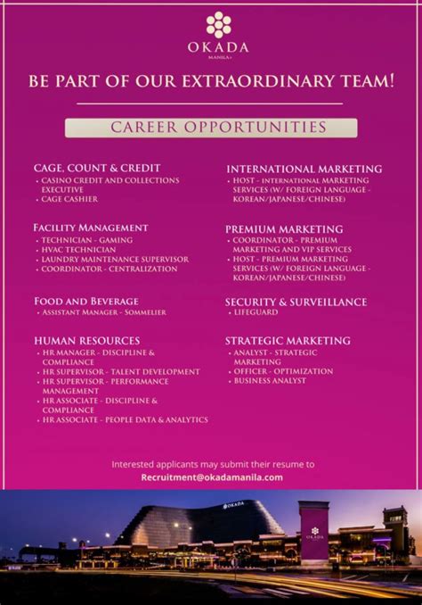 okada manila hiring|Okada ,direct Hiring Work, Jobs in Manila .